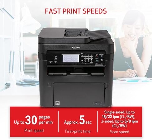 Canon ImageClass MF289DW-أحادي اللون ، دوبلكس ، طابعة ليزر لاسلكية ، طباعة الكل في واحد ، نسخ ، مسح ، فاكس ، وحدة تغذية مستندات تلقائية ، ضمان محدود لمدة عام واحد ، 35 جزء في المليون ، أبيض in Saudi Arabia