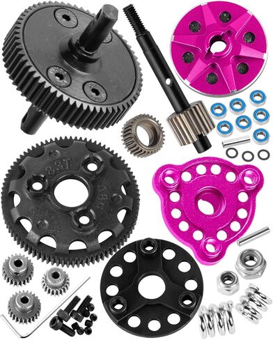 RC 48P&83T Upgrades Parts Spur Gear&Slipper Clutch&Transmission Gear&Slipper Rebuild Kit for 1/10 Slash/Rustler/Stampede/Bandit 2WD(VXL),Pressure Plate Hops up,Titanium in Saudi Arabia