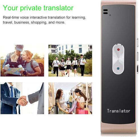 Language Translator Device Portable Two-Way Instant Translator 2025 Mini Pocket Smart Translator Ai Online Voice Photo Text Translation for Learning, Travel and Business(Black) in Saudi Arabia
