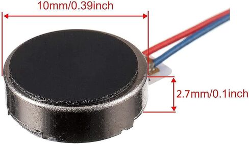 30PCS 10mmx3.4mm Mini Vibration Motors DC 3V 11000rpm Flat Coin Button-Type Micro DC Vibrating Motor for Mobile Cell Phone Pager Tablet Household Appliances in Kuwait