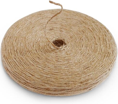Perkhomy Natural Jute Twine 600 قدم خيوط خيوط طويلة لحرف الهدايا تغليف تعبئة البستنة الكروشيه الحياكة Macrame Decor in Kuwait