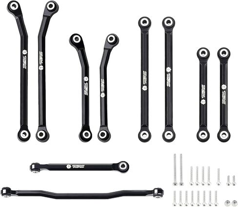 10PCS Brass High Clearance Chassis Links and Steering Links Set for HPI Venture18 Upgrade,Black Coating in Saudi Arabia