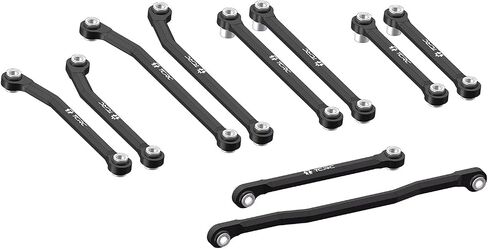 10PCS Brass High Clearance Chassis Links and Steering Links Set for HPI Venture18 Upgrade,Black Coating in Saudi Arabia