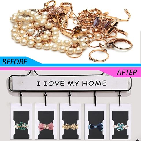 150 Hair Clip Display Cards with Self-Seal Bags - Rectangular Cardboard Holders for Bows, Barrettes, and Hair Accessories Organizing in Saudi Arabia