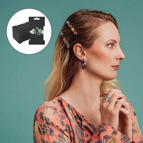 150 Hair Clip Display Cards with Self-Seal Bags - Rectangular Cardboard Holders for Bows, Barrettes, and Hair Accessories Organizing in Saudi Arabia