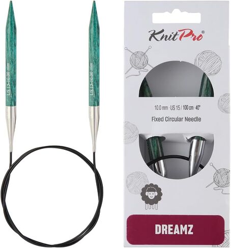 Knitpro Dreamz الإبر الدائرية الثابتة 40 "(100 سم) | الولايات المتحدة الحجم 4 (3.5 مم) - إبر الحياكة للحياكة DIY in Kuwait