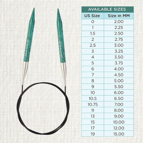 Knitpro Dreamz الإبر الدائرية الثابتة 40 "(100 سم) | الولايات المتحدة الحجم 4 (3.5 مم) - إبر الحياكة للحياكة DIY in Kuwait