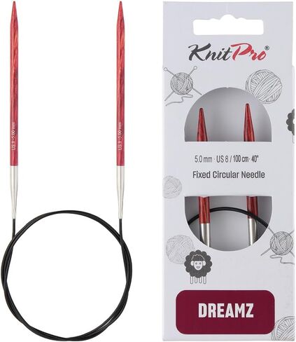 Knitpro Dreamz الإبر الدائرية الثابتة 40 "(100 سم) | الولايات المتحدة الحجم 4 (3.5 مم) - إبر الحياكة للحياكة DIY in Kuwait