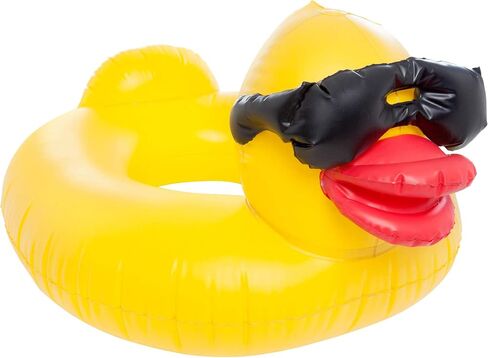 Game 5000-BB Giant Derby Float, Fun Rubber Duck, Quick-Fill Valves Pool Rafts & Inflatable Ride-ons, 300 lb Capacity, Built-In Cup Holders, 81" L x 76" W x 44" T in Saudi Arabia
