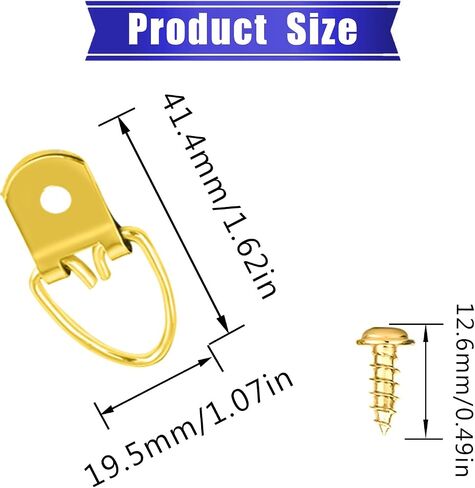 353PCS Golden Picture Hanging Kit,Picture Hangers Heavy Duty Picture Hanging Hooks with Screws,Picture Frame Hooks Heavy Duty Picture Framing Supplies Kit for Picture Hanging(7 Types) in Saudi Arabia