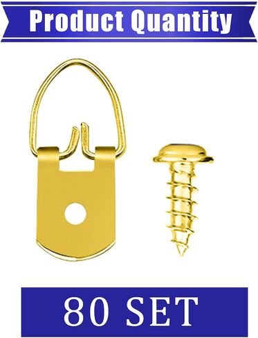 353PCS Golden Picture Hanging Kit,Picture Hangers Heavy Duty Picture Hanging Hooks with Screws,Picture Frame Hooks Heavy Duty Picture Framing Supplies Kit for Picture Hanging(7 Types) in Saudi Arabia