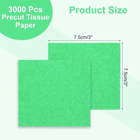 Rebower 3000 Pcs 3 Inch Tissue Paper Squares, Yellow Tissue Squares Table Confetti Colorful Tissue Paper Bulk, [for DIY Projects, Art Supplies, Scrapbooking,Valentine's Day] in Saudi Arabia