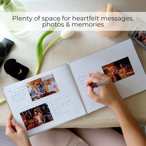 ZICOTO Beautiful Wedding Guest Book for Your Wedding Reception - Simply Elegant Guestbook to Sign in - The Perfect Wedding Or Baby Shower Guest Book and Addition to Your Big Day in Saudi Arabia