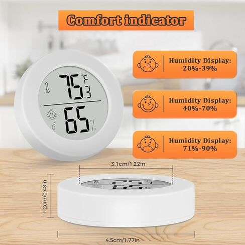 Reptile Tank Accessories, 2 Pack Bearded Dragon Tank Thermometer Humidity Gauge for Leopard Gecko, Jumping Spider, Snake, Gecko, Ball Python, Lizard in Saudi Arabia