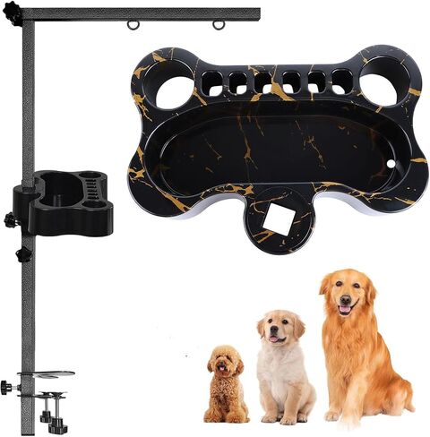 Rotatable Pet Grooming Tool Holder, Portable Dog Grooming Arm Organizer, for Storage Pet Hairdressing Scissors Clips Brushes in Saudi Arabia