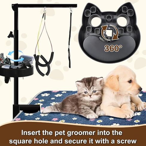 Rotatable Pet Grooming Tool Holder, Portable Dog Grooming Arm Organizer, for Storage Pet Hairdressing Scissors Clips Brushes in Saudi Arabia