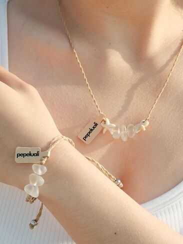 3 سوار زجاج البحر الحجري يدويًا سوار شاطئية قابلة للتعديل ، هدية سوار أفضل صديق ، هدية صيفية ، هدايا ملهمة للمجوهرات المحيطية للنساء ، أمي (زهرة الذرة) in Kuwait