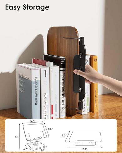 Book Stand for Reading, Aboutool Adjustable Book Holder with 360° Swivel Base & Page Clips, Foldable Cookbook Stand Textbook Stand for Music Scores, Recipe, Tablet, Laptop, Textbook in Kuwait