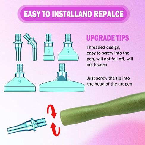 Metal Diamond Painting Pen Accessories Tools Set,1PCS Diamond Art Pen and 6Pcs Metal Screw Thread Multi Placer Tips,Metal Diamond Painting Drill Pens for DIY Diamond Art in Saudi Arabia