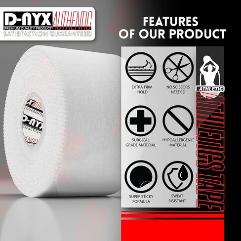 8 Pack Finger Tape Athletic Sports Wrap 0.3" x 45 Feet for Rock Climbing BJJ Jiu Jitsu MMA Grappling Martial Arts Volleyball Weight Training Wrestling Hand Tape White in Saudi Arabia