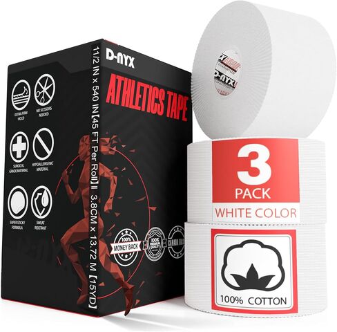 8 Pack Finger Tape Athletic Sports Wrap 0.3" x 45 Feet for Rock Climbing BJJ Jiu Jitsu MMA Grappling Martial Arts Volleyball Weight Training Wrestling Hand Tape White in Saudi Arabia