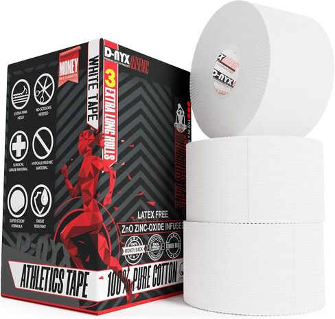 8 Pack Finger Tape Athletic Sports Wrap 0.3" x 45 Feet for Rock Climbing BJJ Jiu Jitsu MMA Grappling Martial Arts Volleyball Weight Training Wrestling Hand Tape White in Saudi Arabia