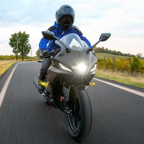 DREAMIZER 4PCS Arrow Motorcycle Turn Signals 15 LED 12V Motorcycle Blinkers Indicators Amber Lamp Compatiable for Motorbike Scooter Quad Cruiser Off Road Touring in Kuwait