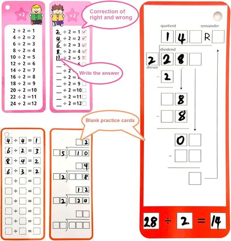 1-12 Math Flash Cards with 6 Dry Erase Pens, 15Pcs Big Multiplication Flash Cards + 36 Pcs Random Double-Sided Multiplication Practice Cards, Educational Math Flashcards for Kids Ages 3+ in Saudi Arabia