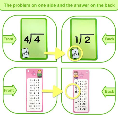 1-12 Math Flash Cards with 6 Dry Erase Pens, 15Pcs Big Multiplication Flash Cards + 36 Pcs Random Double-Sided Multiplication Practice Cards, Educational Math Flashcards for Kids Ages 3+ in Saudi Arabia