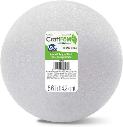 FloraCraft CraftFōM 2 Piece Ball 3.8 Inch White in Saudi Arabia