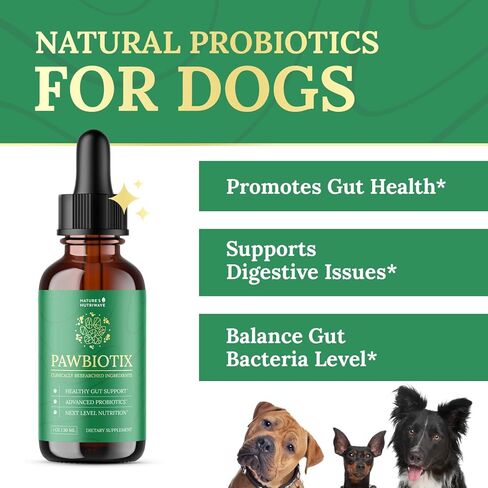 Pawbiotix Liquid probiotics for Dogs - Dog probiotics for Digestive Health | 100% Natural Dog Gut Health probiotics | probiotics for Dogs | Original Formula, Beacon Flavor, 1oz, 3 Month Supply in Saudi Arabia