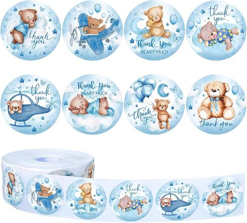 Whaline 1000Pcs Wildflower Thank You Stickers Roll Spring Floral Label Decals 8 Designs Colorful Flower Self-Adhesive Round Seal Stickers for Baby Shower Gifts Envelopes Greeting Cards Party Supplies in Saudi Arabia