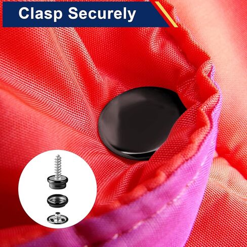 Hicdaw 152 PCS Silver Snap Fasteners Kit Stainless Steel Snaps Marine Fabric Base Components Button Snap Kit with 2 Retainer Tools for Boat Canvas, Clothing Leather in Saudi Arabia