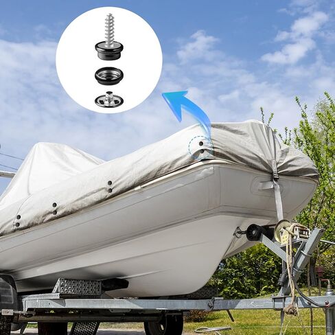 Hicdaw 152 PCS Silver Snap Fasteners Kit Stainless Steel Snaps Marine Fabric Base Components Button Snap Kit with 2 Retainer Tools for Boat Canvas, Clothing Leather in Saudi Arabia