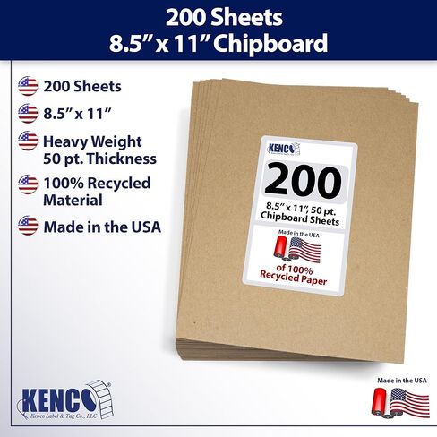 Chipboard Sheets 8.5" x 11" - 50 Sheets Per Pack Heavy Weight 50 Point Chip Board for Crafts and Backers -Great Alternative to MDF Board, Cardboard Sheets - Made in the USA (1) in Saudi Arabia
