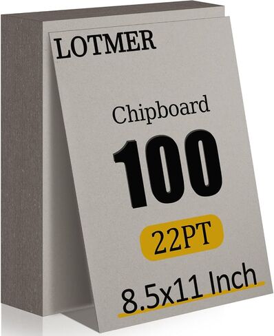 LOTMER 50 Pack Chipboard Sheets, 8.5 x 11 Inch 50PT Heavy Duty Chipboard Sheets for Bookbinding, Kraft Binders Board for DIY Crafts, Book Covers, Boxes in Kuwait
