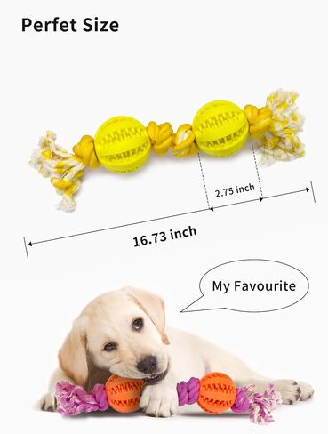 Pet Toys Two Balls Four Knots Dog Chew Durable Rubber Teeth Cleaning Rope Blue in Saudi Arabia