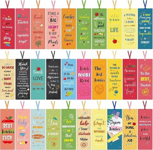 120 Pack Teacher Bookmarks Teacher Appreciation Gifts in Bulk Thank You Gifts from Students Christmas Teacher Gifts Graduation Gift Back to School Gift for Teachers Party Favors Classroom Reading in Saudi Arabia