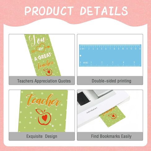 120 Pack Teacher Bookmarks Teacher Appreciation Gifts in Bulk Thank You Gifts from Students Christmas Teacher Gifts Graduation Gift Back to School Gift for Teachers Party Favors Classroom Reading in Saudi Arabia