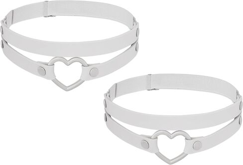 Sacina Black Heart Garters, Goth Accessories, Punk Accessories, Alt Accessories, Christmas Jewelry Gift for Women in Saudi Arabia