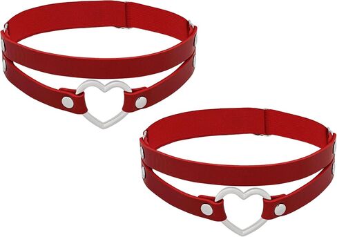 Sacina Black Heart Garters, Goth Accessories, Punk Accessories, Alt Accessories, Christmas Jewelry Gift for Women in Saudi Arabia
