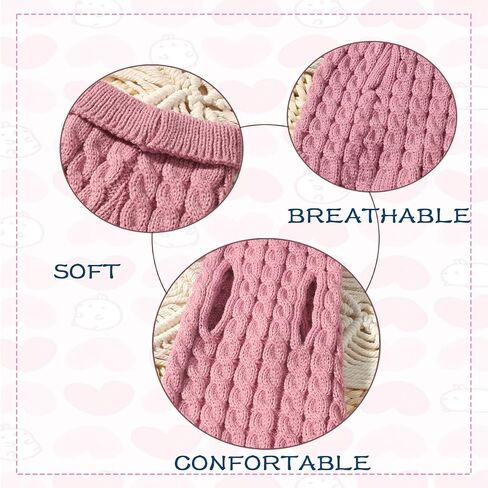 Dog Knit Sweater,Soft Pet Pullover Turtleneck Sweaters Cat Winter Fleece Dog Apparel & Accessories Warm Knitted Clothes for Kitten and Puppy Chihuahua Boy or Girl Holiday Parties Outfit in Saudi Arabia