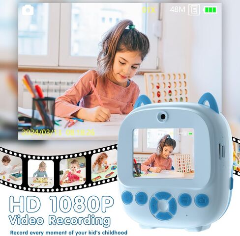 Kids Camera Instant Print Paper, 10 Rolls Kids Camera Paper Roll Refill, Thermal Printer Paper for Most Kids Instant Print Camera, Receipt Paper and Mini Printer Paper Roll for Kids(White) in Saudi Arabia