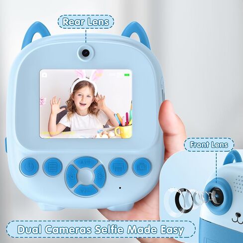 Kids Camera Instant Print Paper, 10 Rolls Kids Camera Paper Roll Refill, Thermal Printer Paper for Most Kids Instant Print Camera, Receipt Paper and Mini Printer Paper Roll for Kids(White) in Saudi Arabia