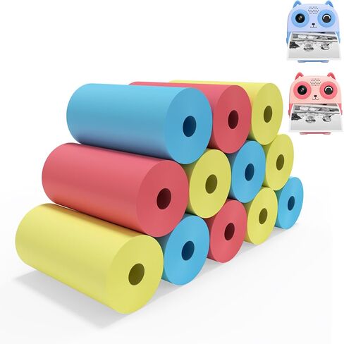 Kids Camera Instant Print Paper, 10 Rolls Kids Camera Paper Roll Refill, Thermal Printer Paper for Most Kids Instant Print Camera, Receipt Paper and Mini Printer Paper Roll for Kids(White) in Saudi Arabia