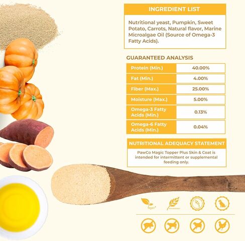 PawCo Magic Topper Hip & Joint Support - Vegan Dog Topper with Omega-3, Grain-Free Meal Enhancer for Senior Dogs, 160g in Kuwait