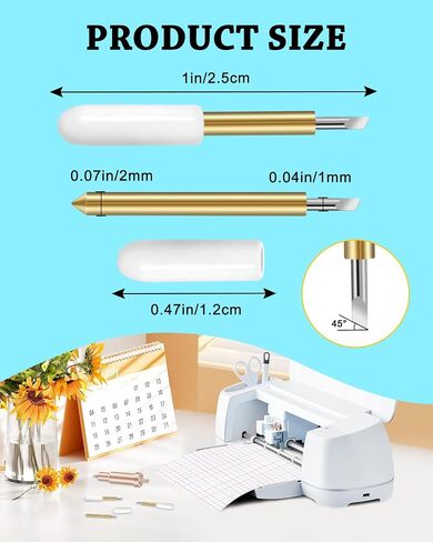 UCEC 40 PCS Premium Fine Point Point Rades متوافقة مع Cricut Maker 4/Maker 3/استكشاف 4/استكشاف AIR 2/AIR 3 آلات القطع ، شفرات القطع البديلة لتقطيع قطع اللمعان فينيل in Kuwait