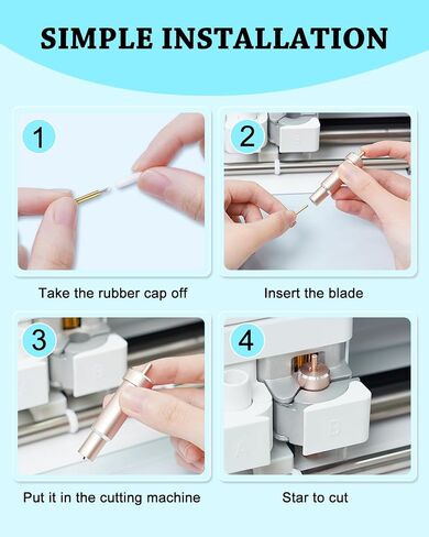 UCEC 40 PCS Premium Fine Point Point Rades متوافقة مع Cricut Maker 4/Maker 3/استكشاف 4/استكشاف AIR 2/AIR 3 آلات القطع ، شفرات القطع البديلة لتقطيع قطع اللمعان فينيل in Kuwait