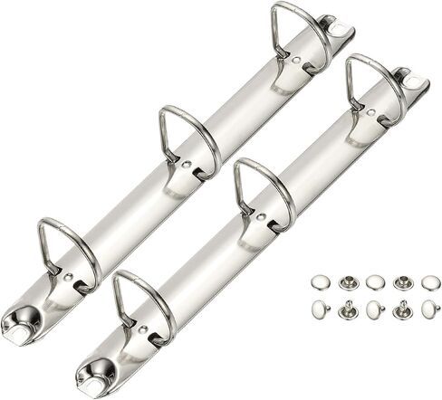 PATIKIL A5 3 Hole Ring Binder Mechanisms, 2 Set 0.98" D Ring Replacement Binder Planner Loose Leaf Binding Spines for Organizers DIY Fill Paper Storage Folder Accessories, 20mm Silver Tone in Kuwait