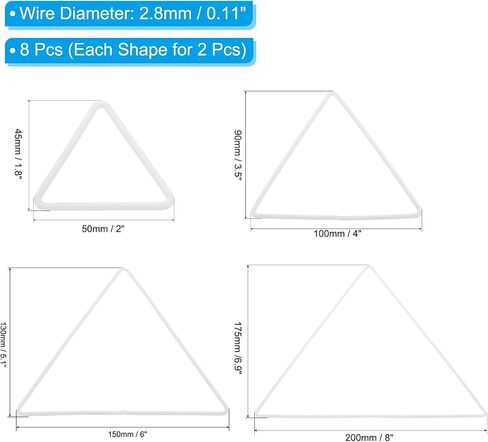 PATIKIL Triangle Dream Catcher Rings, 2 Set 4 Sizes Metal Christmas Macrame Wreath Floral Ring Hoop for Home DIY Craft Wedding Wall Hanging Decorations, Gold Tone in Saudi Arabia